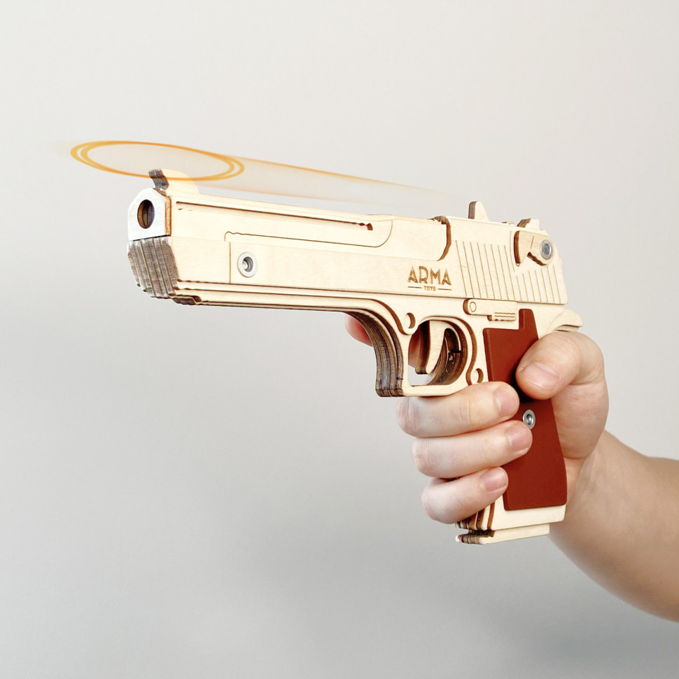 Пистолет «Дезерт Игл» (Desert Eagle), стреляющий резинками деревянный макет Пистолет «Дезерт Игл» (Desert Eagle), стреляющий резинками деревянный макет